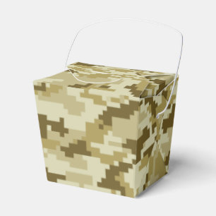 8 Bit Pixel Digital Desert Camouflage / Camo Favor Box
