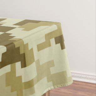 8 Bit Pixel Digital Desert Camouflage / Camo Tablecloth