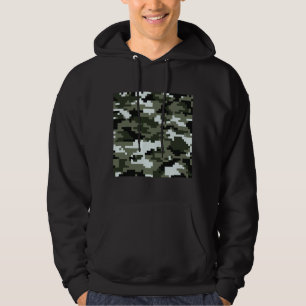 8 Bit Pixel Digital Urban Camouflage / Camo Hoodie