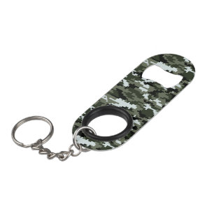 8 Bit Pixel Digital Urban Camouflage / Camo Mini Bottle Opener