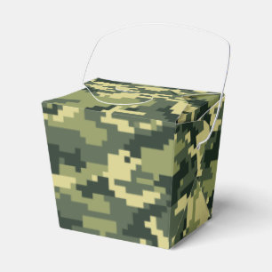 8 Bit Pixel Digital Woodland Camouflage / Camo Favor Box
