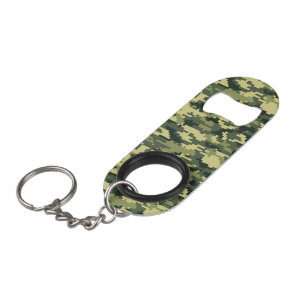 8 Bit Pixel Digital Woodland Camouflage / Camo Mini Bottle Opener