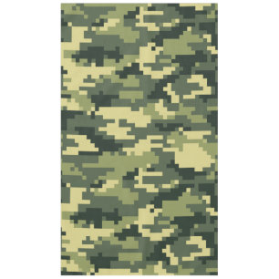 8 Bit Pixel Digital Woodland Camouflage / Camo Tablecloth