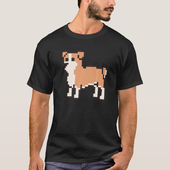 8 Bit Pixel English Bulldog T-Shirt (Front)