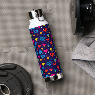 8-Bit Pixel Gaming Insulated Water Bottle