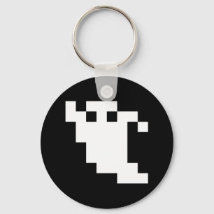 8 Bit Pixel Ghost Keychain