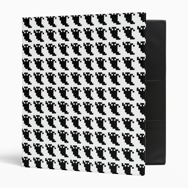 8 Bit Pixel Ghost Shadow Binder (Front/Inside)
