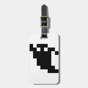 8 Bit Pixel Ghost Shadow Luggage Tag