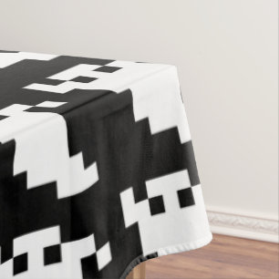 8 Bit Pixel Ghost Tablecloth