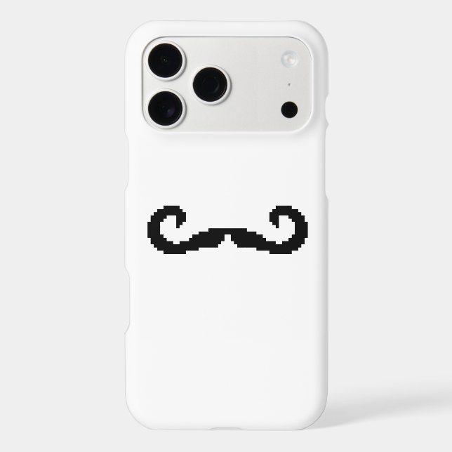 8 Bit Pixel Handlebar Moustache (Back)