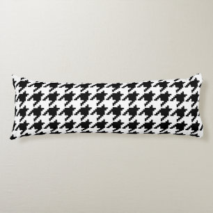 8 Bit Pixel Houndstooth Check Pattern Body Pillow