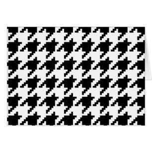 8 Bit Pixel Houndstooth Check Pattern Card