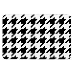 8 Bit Pixel Houndstooth Check Pattern Magnet