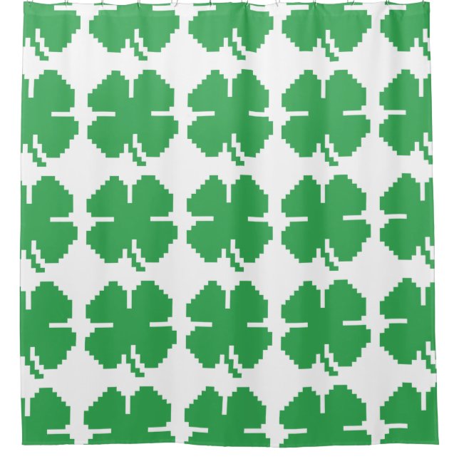8 Bit Pixel Lucky Four Leaf Clover (Front)