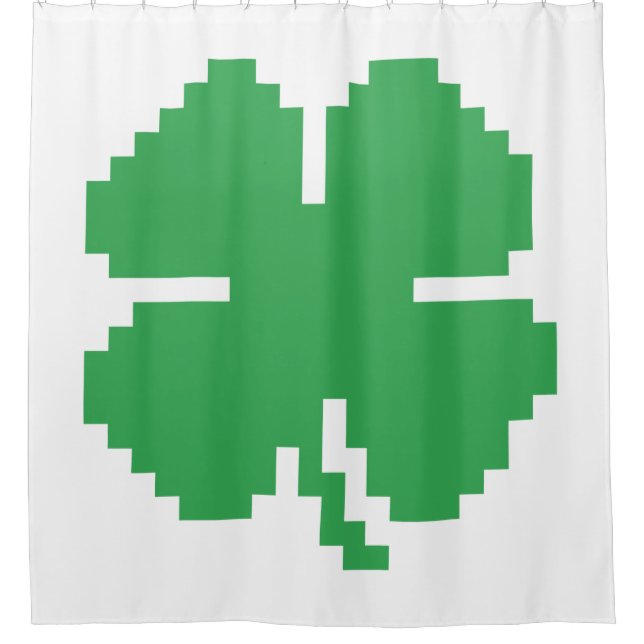 8 Bit Pixel Lucky Four Leaf Clover (Front)