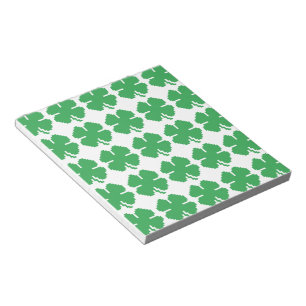 8 Bit Pixel Lucky Four Leaf Clover Notepad