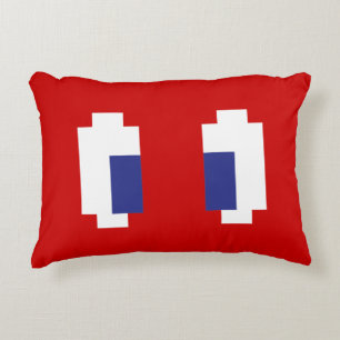 8 Bit Pixel Manga Eyes Accent Pillow