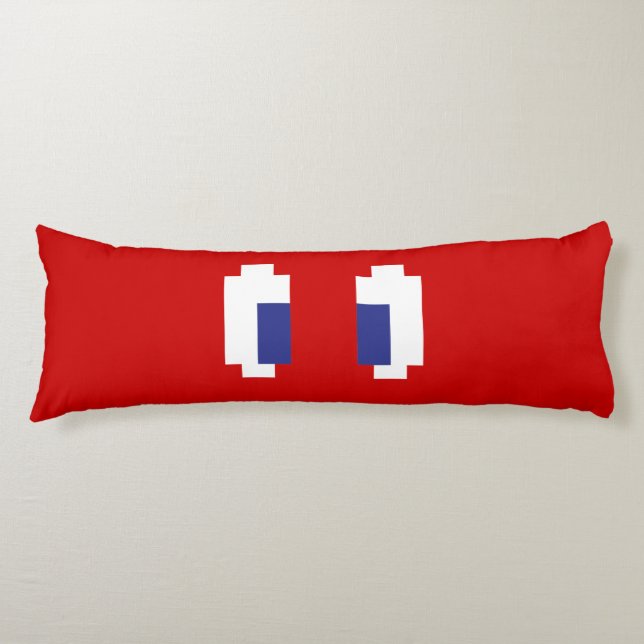 8 Bit Pixel Manga Eyes Body Pillow (Front)