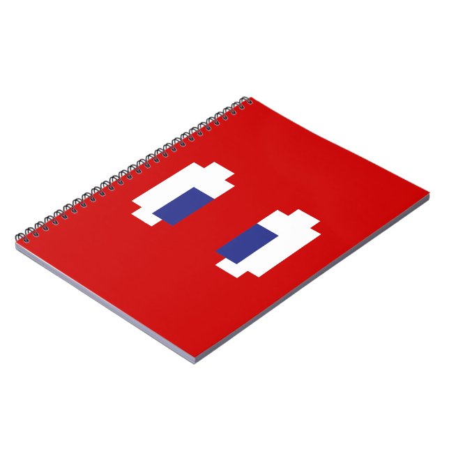 8 Bit Pixel Manga Eyes Notebook (Left Side)