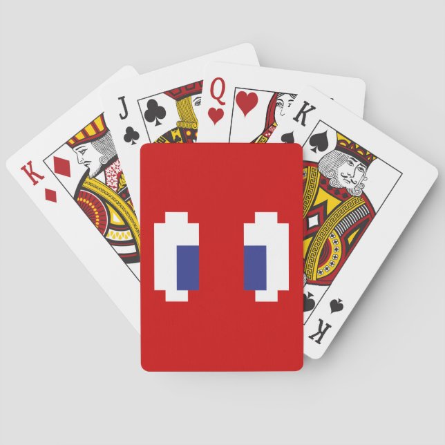8 Bit Pixel Manga Eyes Playing Cards (Back)
