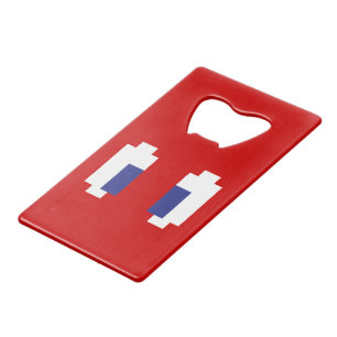 8 Bit Pixel Manga Eyes Wallet Bottle Opener