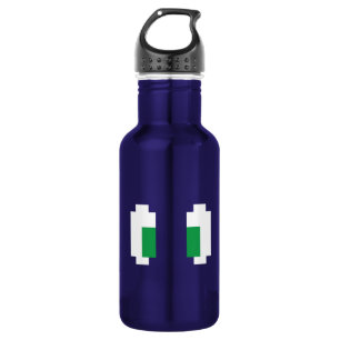 8 Bit Pixel Manga Green Eyes 532 Ml Water Bottle