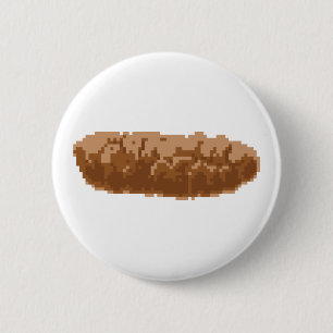 8 Bit Pixel Poop 2 Inch Round Button