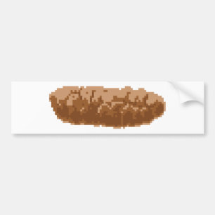 8 Bit Pixel Poop Bumper Sticker