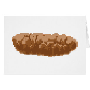 8 Bit Pixel Poop Greeting Card