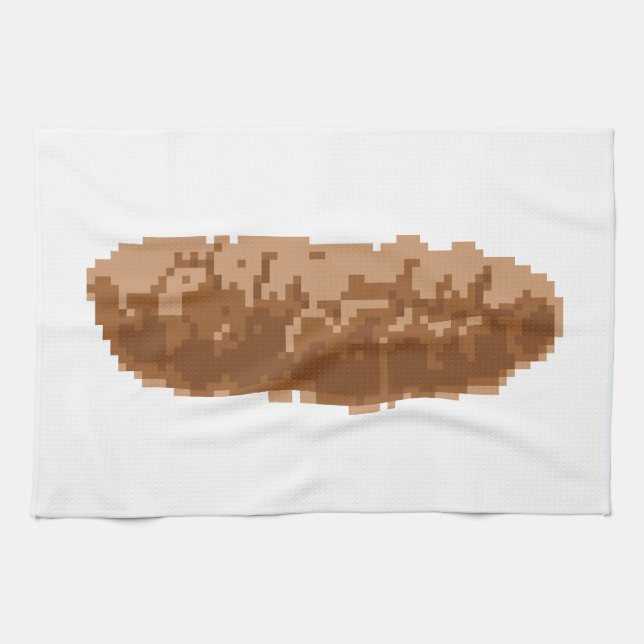 8 Bit Pixel Poop Kitchen Towel (Horizontal)