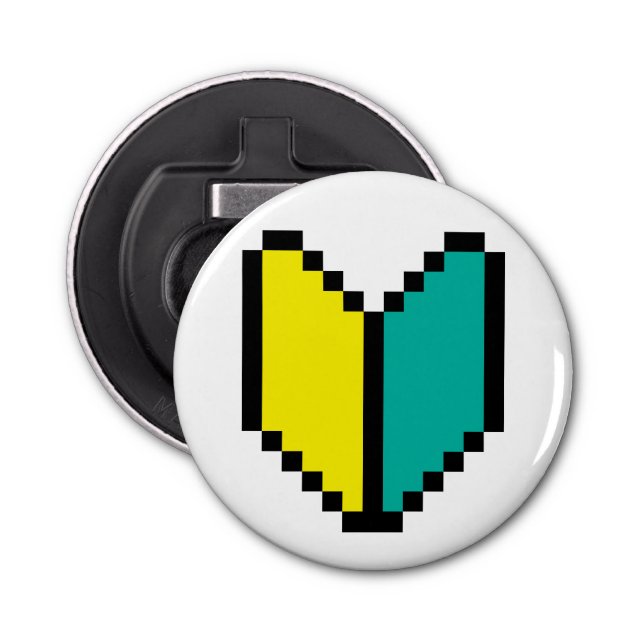 8 Bit Pixel Wakaba / Shoshinsha Mark Bottle Opener (Front)