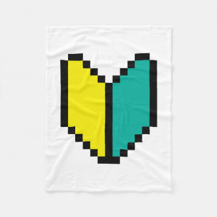 8 Bit Pixel Wakaba / Shoshinsha Mark Fleece Blanket