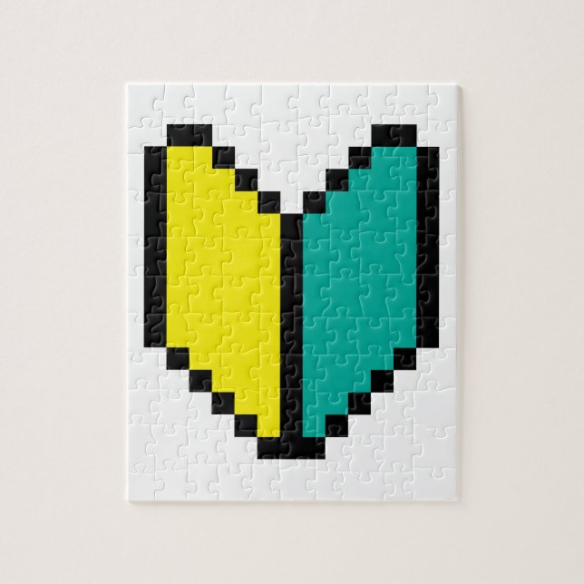 8 Bit Pixel Wakaba / Shoshinsha Mark Jigsaw Puzzle (Vertical)