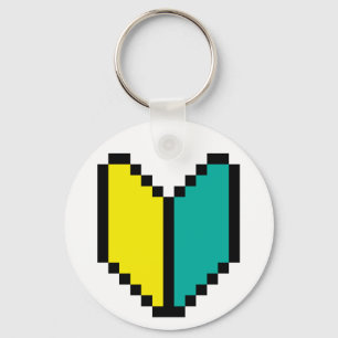 8 Bit Pixel Wakaba / Shoshinsha Mark Keychain
