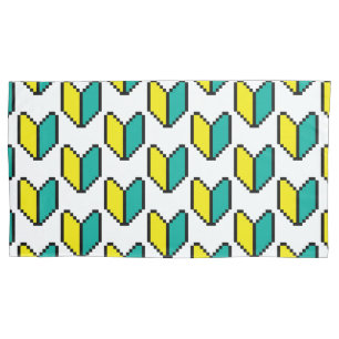 8 Bit Pixel Wakaba / Shoshinsha Mark Pillowcase