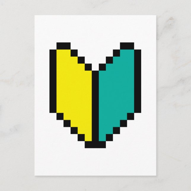 8 Bit Pixel Wakaba / Shoshinsha Mark Postcard (Front)