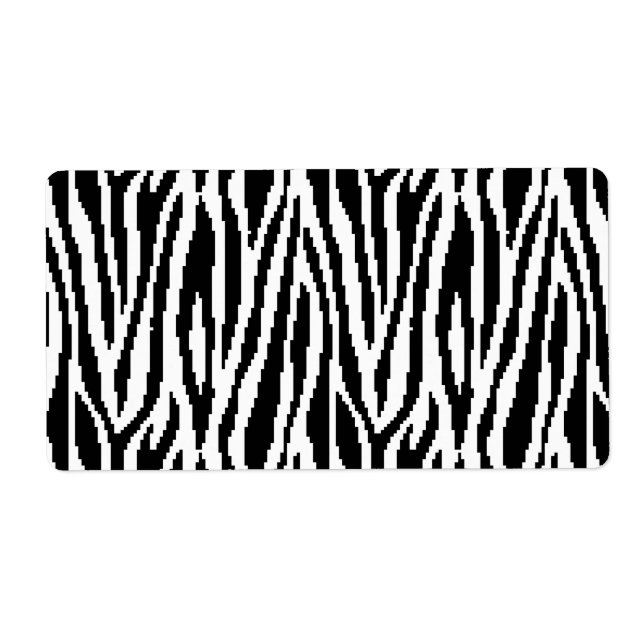 8 Bit Pixel Zebra Print Design Pattern (Front)