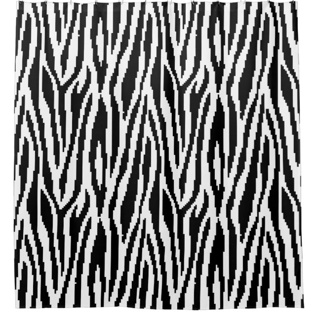 8 Bit Pixel Zebra Print Design Pattern (Front)