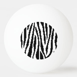 8 Bit Pixel Zebra Print Design Pattern Ping Pong Ball