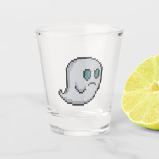 8-bit Retro Ghost Shot Glass