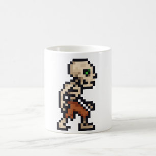 8-bit Retro Skeleton Coffee Mug