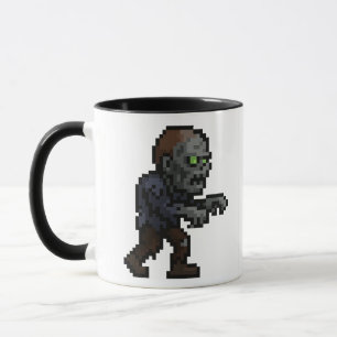 8-bit Retro Zombie Mug