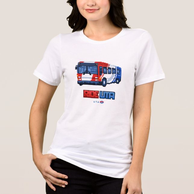 8-bit Ride UTA Bus Tri-Blend Shirt (Front)