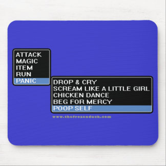 8 Bit RPG Battle Menu Mouse Pad
