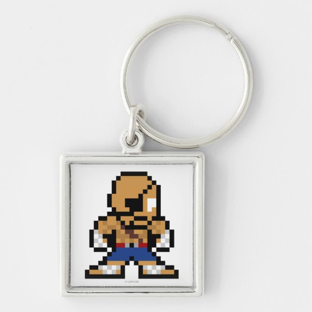 8-Bit Sagat Keychain (Front)