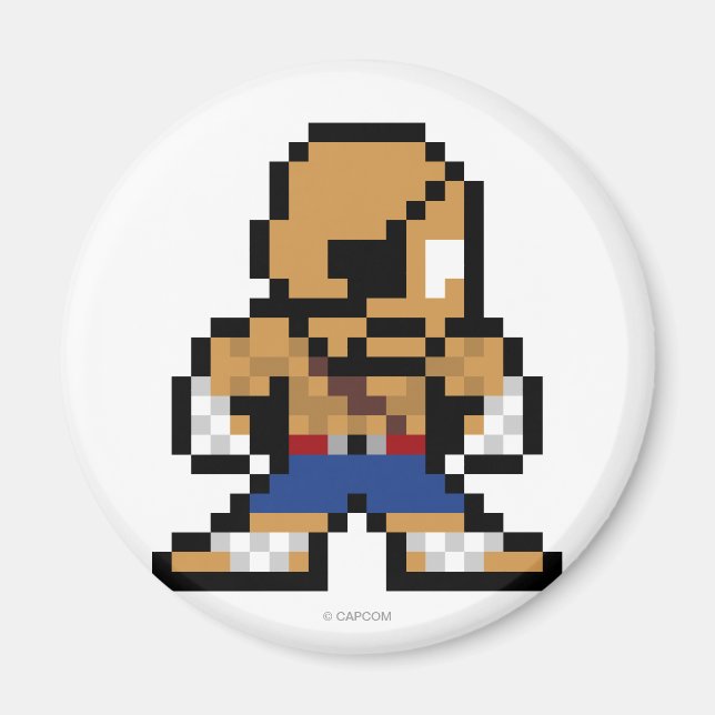 8-Bit Sagat Magnet (Front)