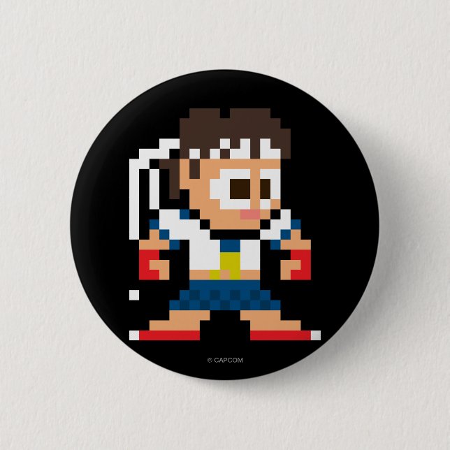 8-Bit Sakura 2 Inch Round Button (Front)