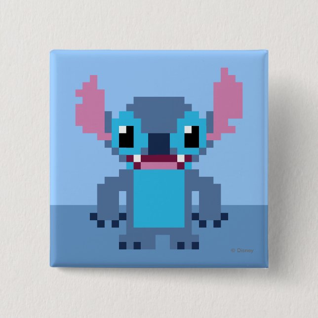 8-Bit Stitch 2 Inch Square Button (Front)