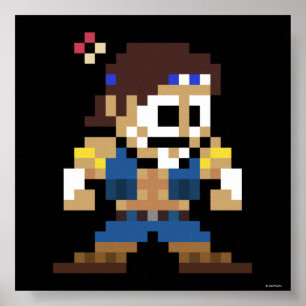 8-Bit T. Hawk Poster