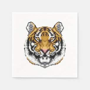 8 Bit Tiger Napkin